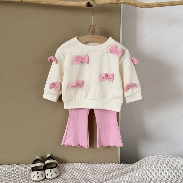 Baby Girl 2-Piece Pink Bow Sweet Set