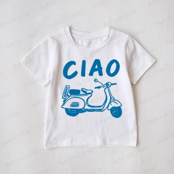 CIAO Motorcycle White Family Matching T-Shirt