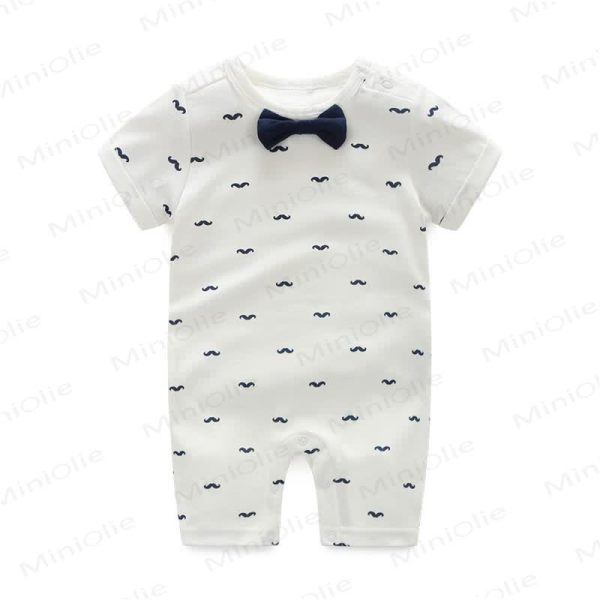 Baby Boy Beard Printed Romper