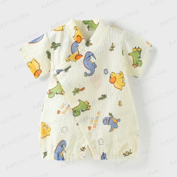 Baby Newborn Dinosaur Kimono Romper
