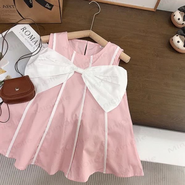 Toddler Sweet Bow Sleeveless Dress