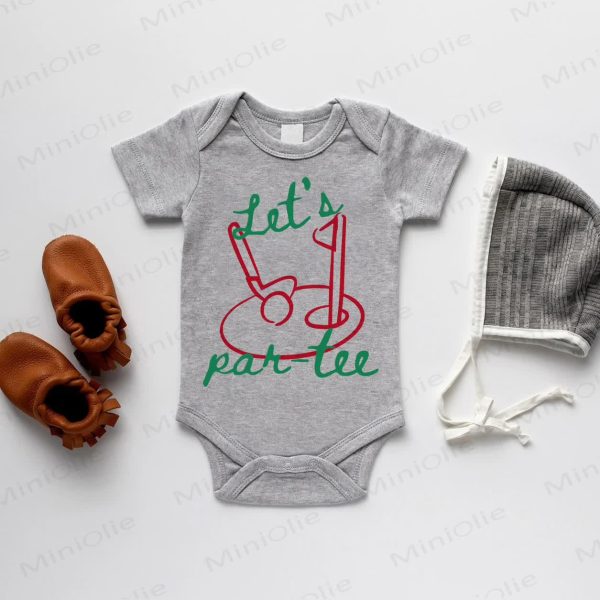 LET'S PAR-TEE Baby Golf Grey Bodysuit
