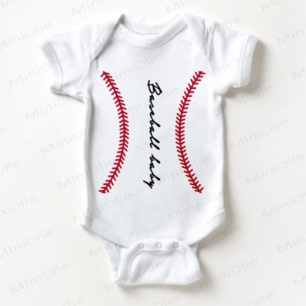 BASEBALL BABY Baby White Bodysuit