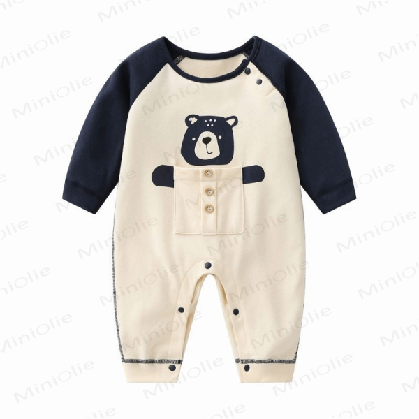 Baby Bear Pocket Raglan Romper