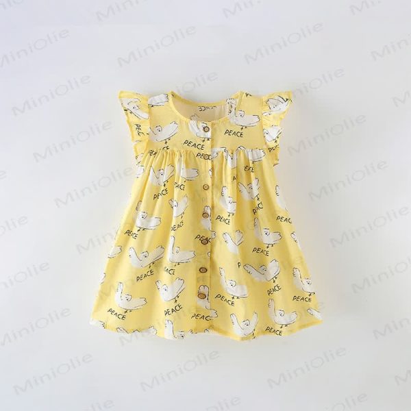 PEACE Toddler Kid Yellow Pigeon Dress
