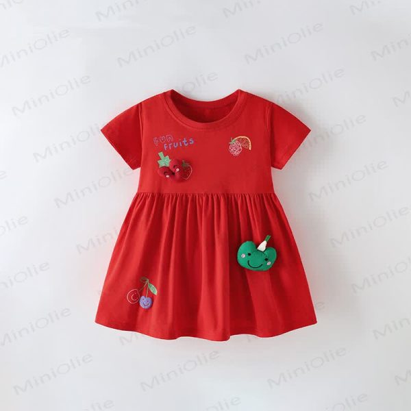 FUN FRUITS Toddler Kid Red Dress