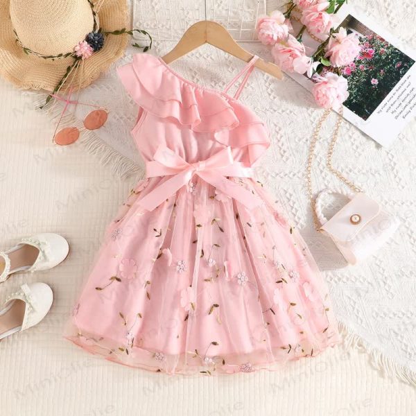 Toddler Flower Bow Tulle Charming Dress