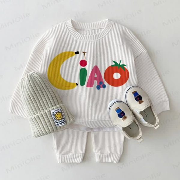 CIAO Baby Fruit Letter Waffle 2-piece Set