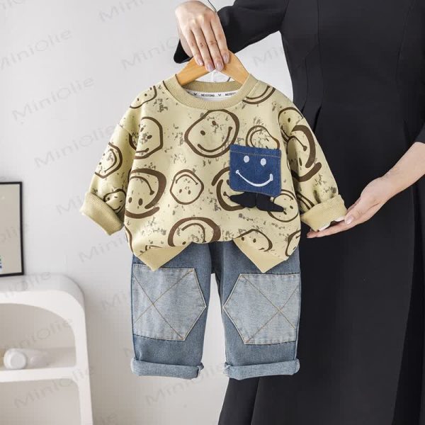 Baby Boy 2-Piece Denim Smile Set