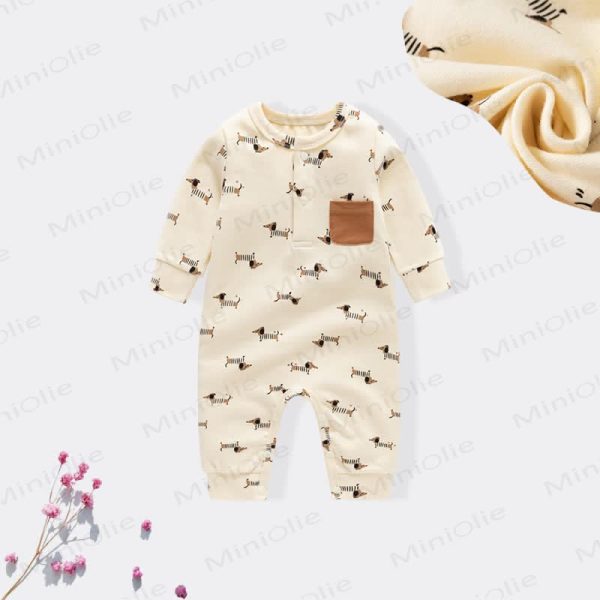 Baby Striped Dachshund Romper