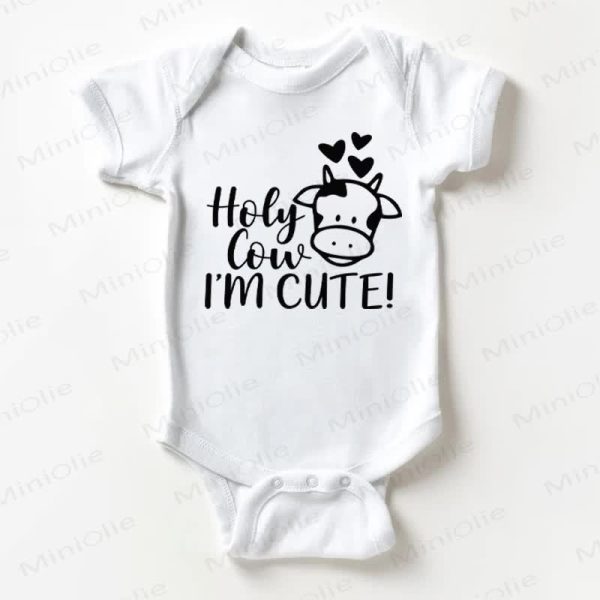 HOLY COW I'M CUTE Baby Bodysuit