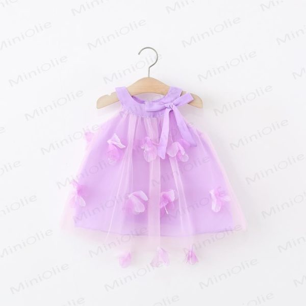 Toddler 3D Flower Bow Tulle Charming Dress