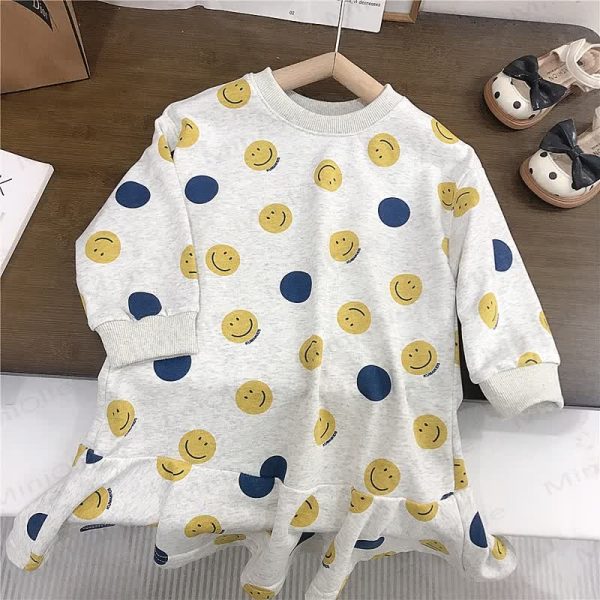 Toddler Lovely Smile Grey Dress