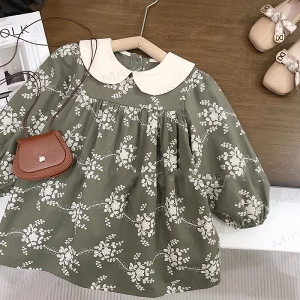 Toddler Vintage Flower Pastoral Style Dress
