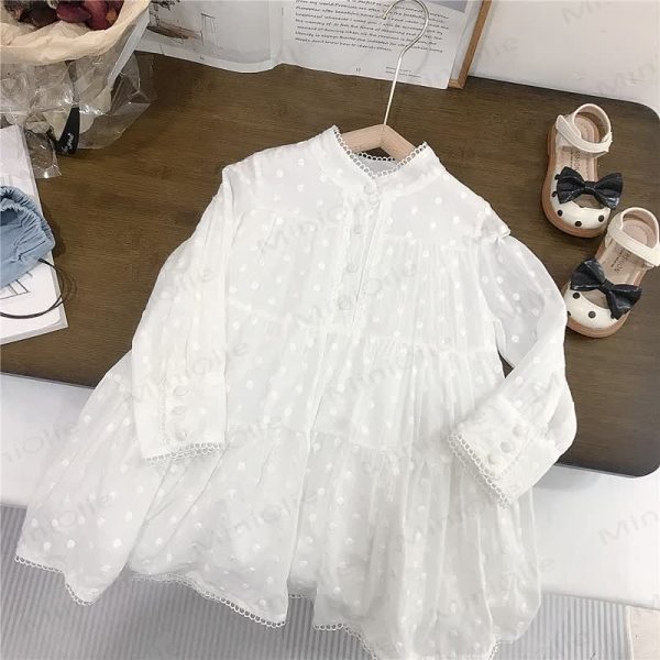 Toddler White Dots Sweet Dress