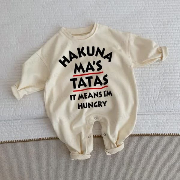 HAKUNA MA'S TATAS IT MEANS I'M HUNGRY Baby Romper