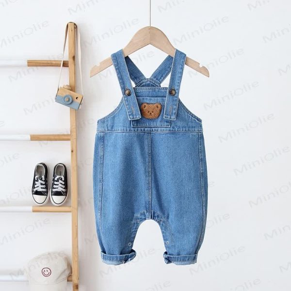 Baby Toddler Bear Denim Overalls