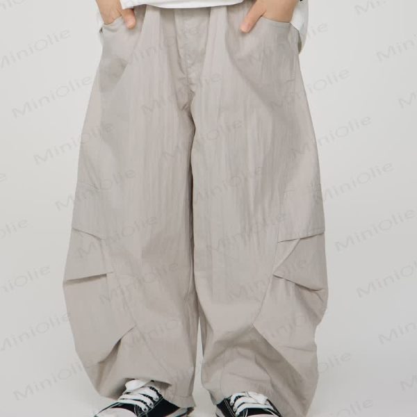 Kid Boy Plain Worker Loose Pants