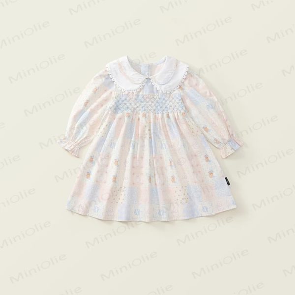 Toddler Lovely Animal Cat Plaid Dress