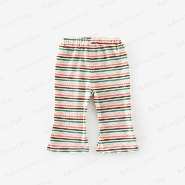 Baby Girl Colorful Striped Bell-bottomed Pants