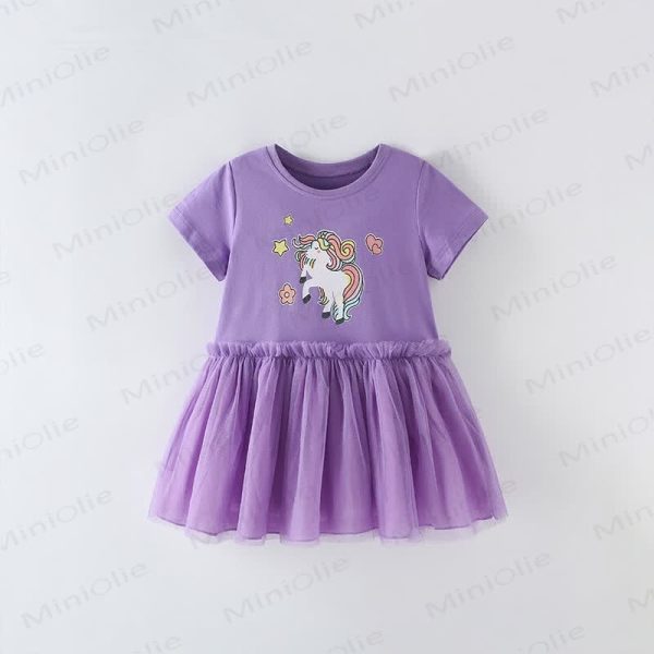 Toddler Purple Unicorn Tulle Lovely Dress