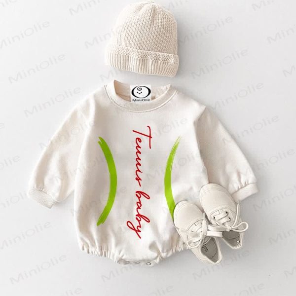TENNIS BABY Baby White Bodysuit