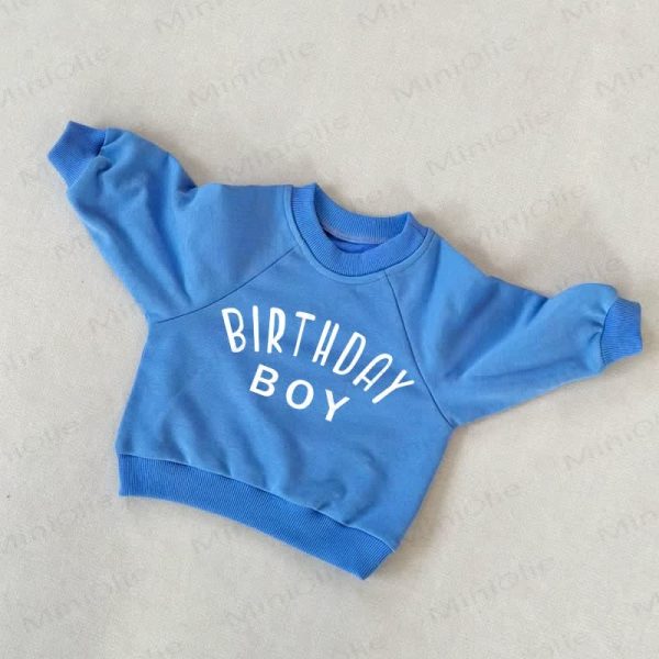 BIRTHDAY BOY Baby Toddler Blue Sweatshirt