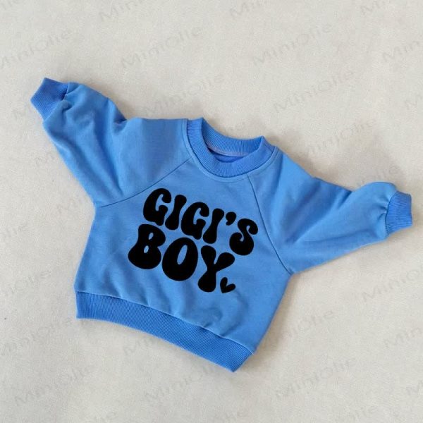 GIGI'S BOY Baby Toddler Blue Sweatshirt