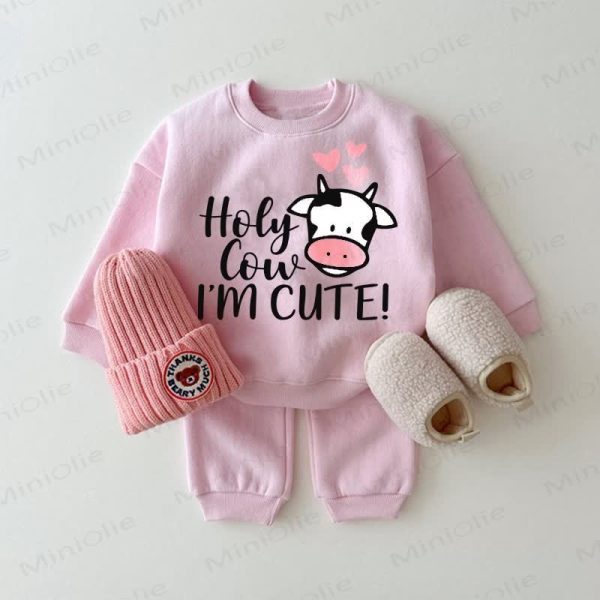 HOLY COW I'M CUTE! Baby Pink 2-piece Set