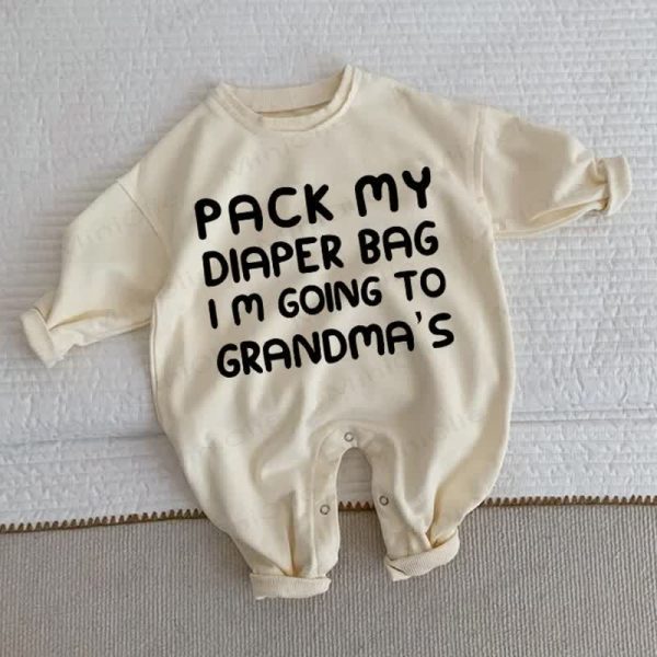 PACK MY DIAPER BAG I M GOING TO GRANDMA'S Baby Romper