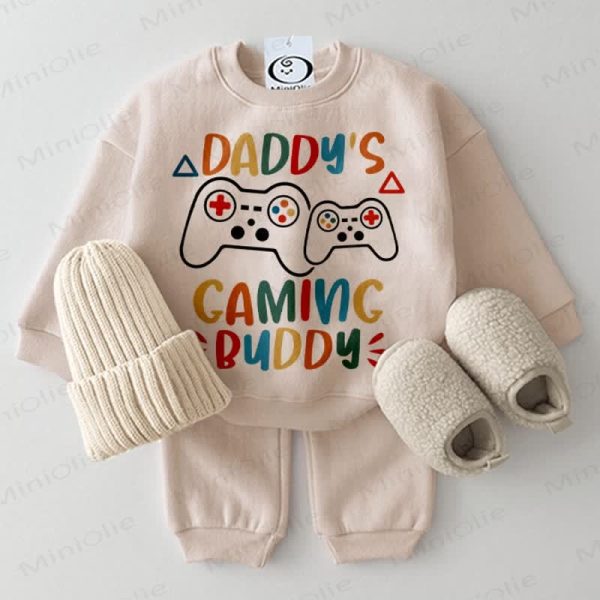 DADDY'S GAMING BUDDY Baby 2-piece Beige Set