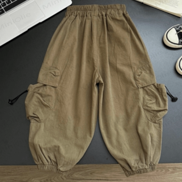 Toddler Boy Solid Color Worker Loose Pants