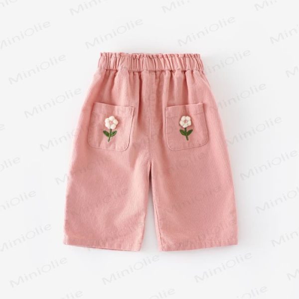 Baby Toddler Flower Corduroy Pants