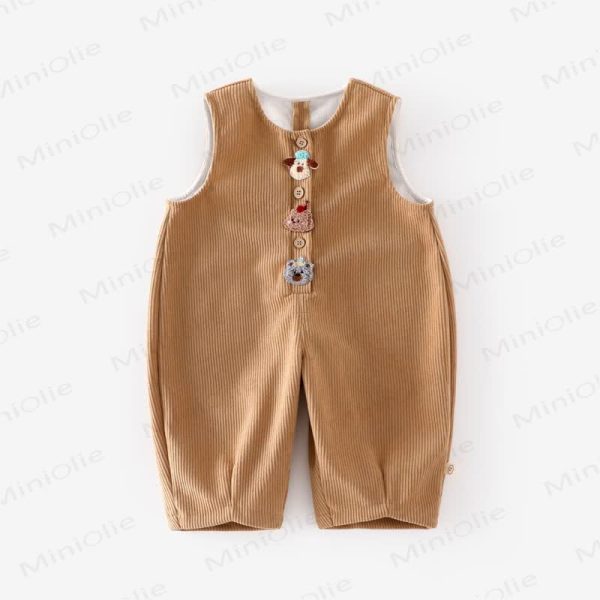 Baby Animal Patch Corduroy Overalls