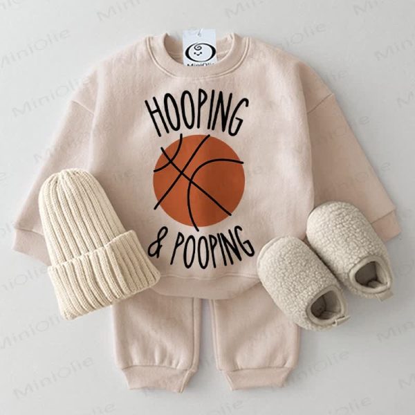HOOPING & POOPING Baby 2-piece Beige Set