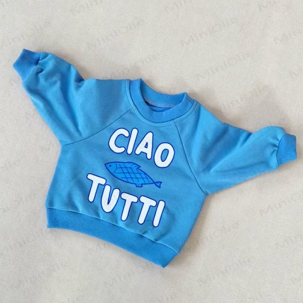 CIAO TUTTI Baby Toddler Blue Fish Sweatshirt