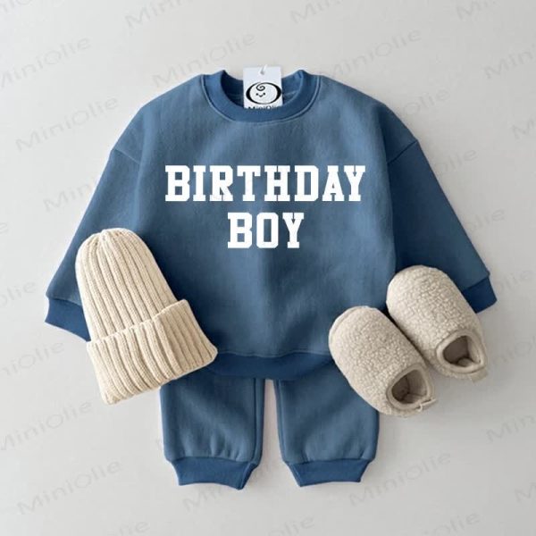 BIRTHDAY BOY Baby Blue Sweatsuit 2-piece Set