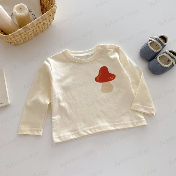 Baby Mushroom Beige Long Sleeves Top