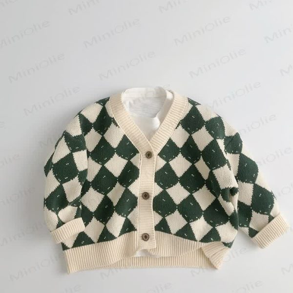 Toddler Knit Diamond Cardigan/Pants