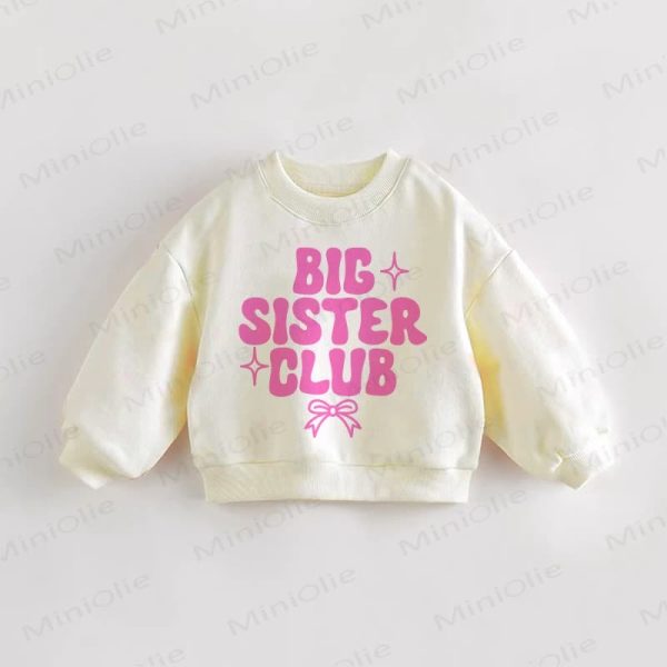 BIG SISTER CLUB Baby Toddler Bow Sweatshirt