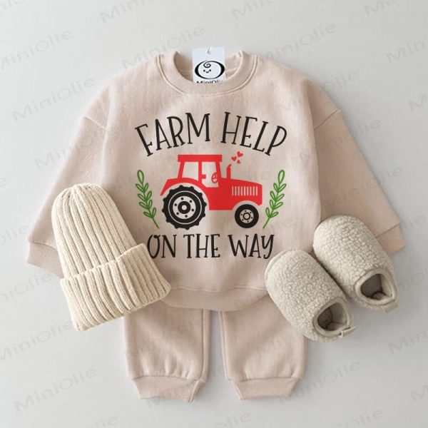FARM HELP ON THE WAY Baby Car 2-piece Beige Set