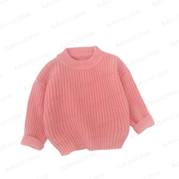 Baby Solid Color Loose Sweater