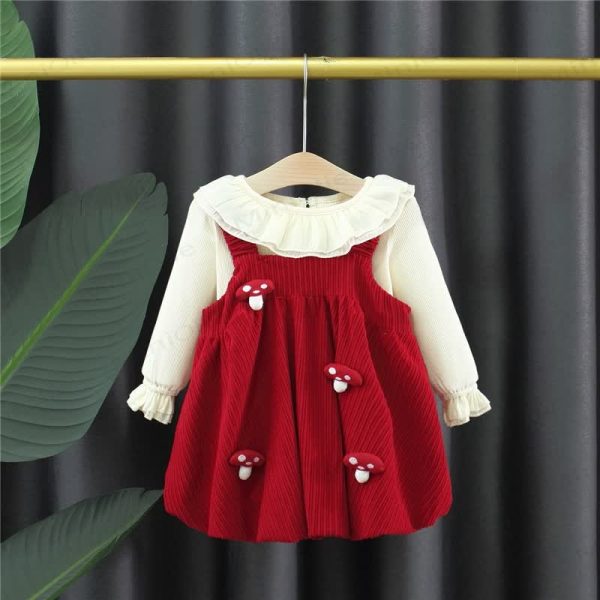 Baby Mushroom Dress and Top 2-Piece Set