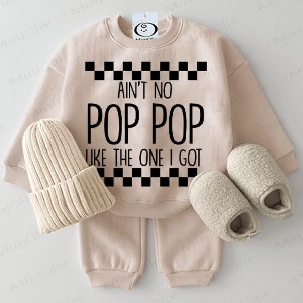 AIN'T NO POP POP LIKE THE ONE I GOT Baby 2-piece Beige Set