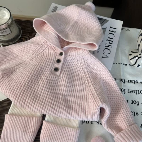 Toddler Kid Pink Bow Sweater/Leggings