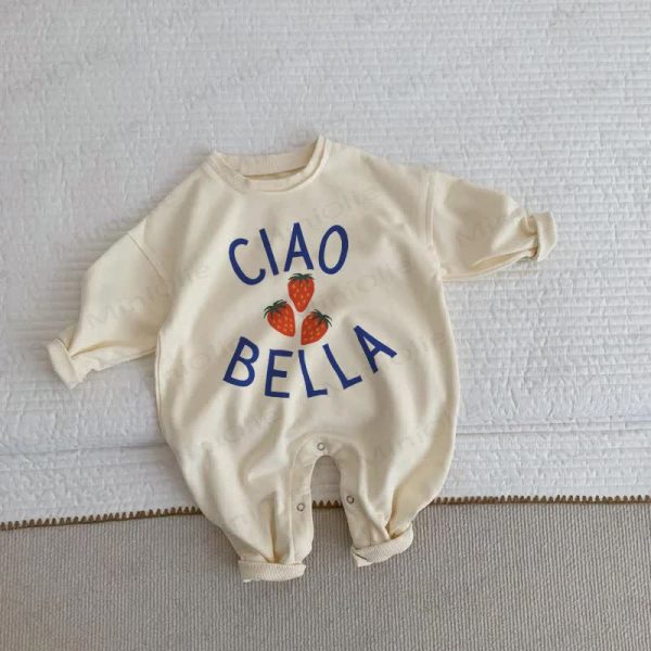 CIAO BELLA Strawberry Beige Romper
