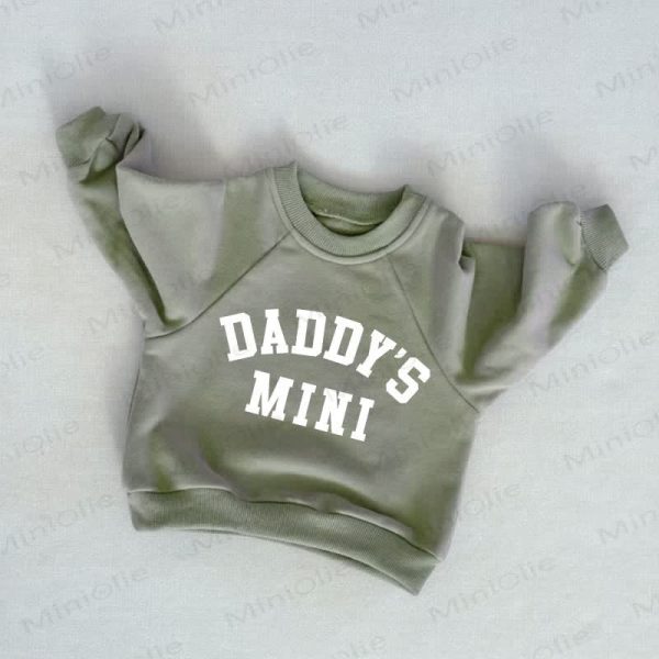 DADDY'S MINI Baby Toddler Grey Green Sweatshirt