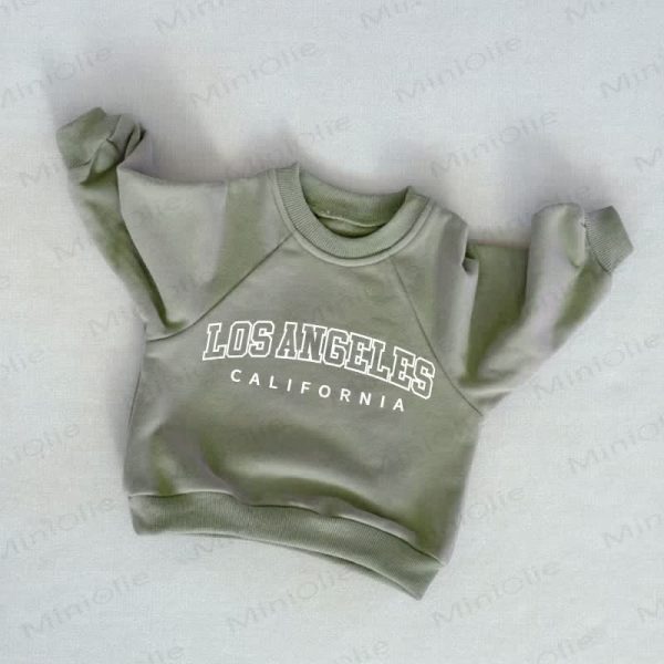 LOS ANGELES CALIFORNIA Baby Toddler Grey Green Sweatshirt