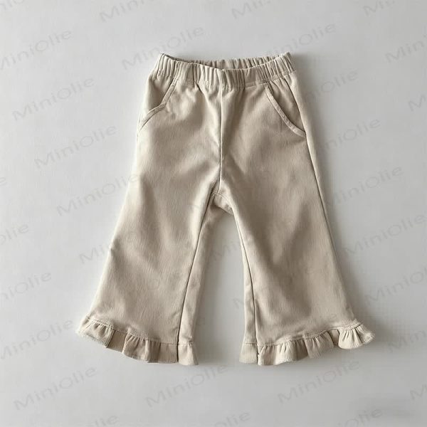 Toddler Baby Girl Solid Color Cord Bell Pants