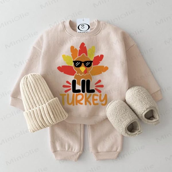 LIL TURKEY Baby 2-piece Beige Set
